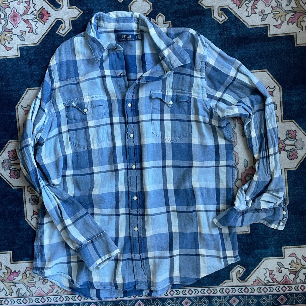 Polo Ralph Lauren Plaid Western Shirt XL